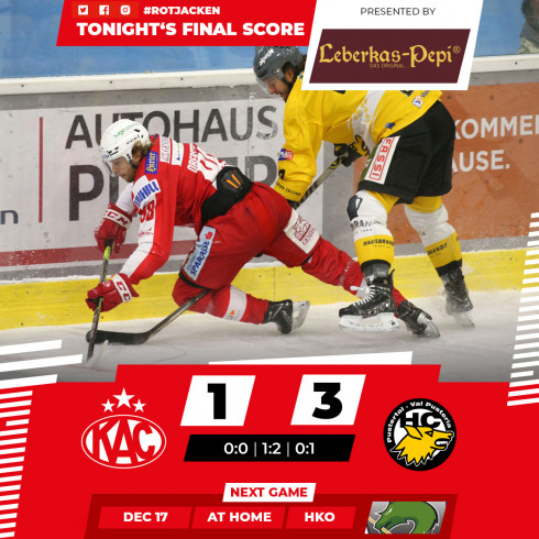 Gegner Update Hc Pustertal Ec Kac Klagenfurt Eishockey