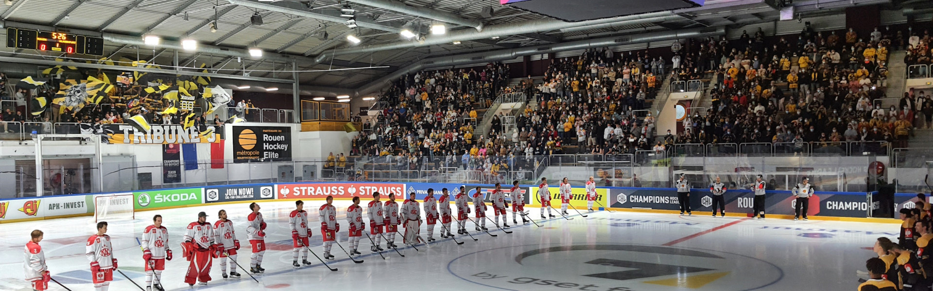 Wie schon 2021 gastieren die Rotjacken in der Champions Hockey League auch bei den Rouen Dragons