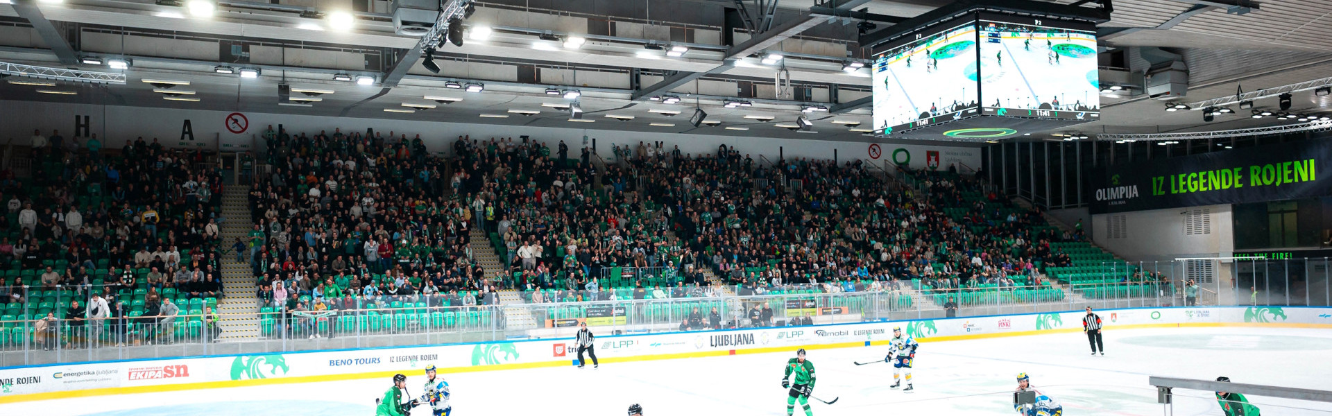 Olimpija Ljubljana verbuchte am Freitag seinen neuen Zuschauerrekord in der ICE Hockey League