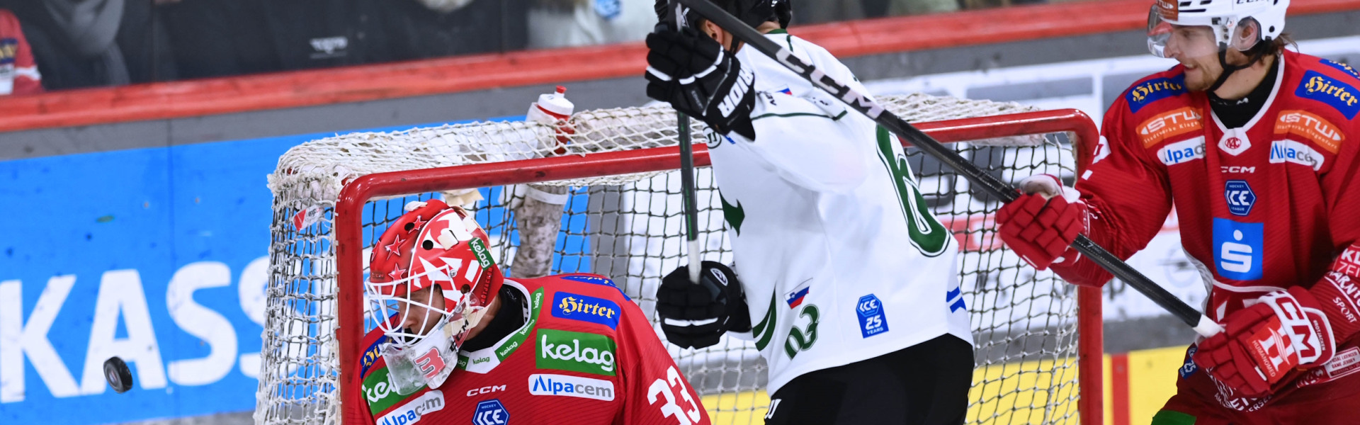 Florian Vorauer war den Rotjacken beim 3:1 gegen Ljubljana ein starker Rückhalt