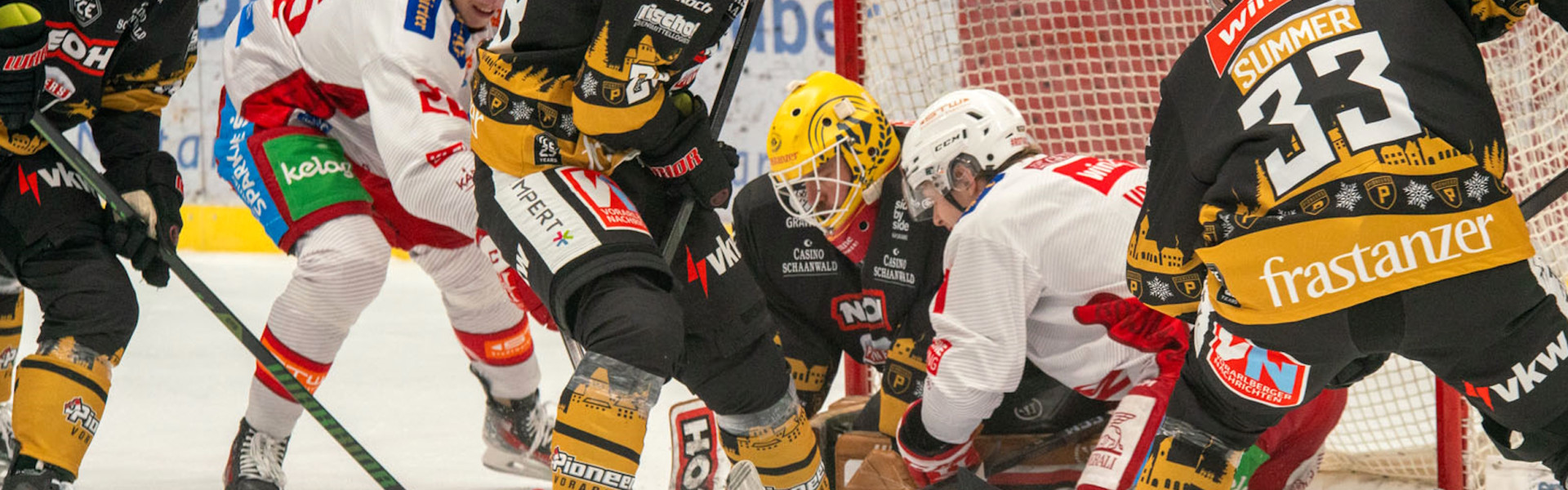 Sieben verschiedene Torschützen ermöglichten dem EC-KAC einen 7:1-Auswärtssieg bei den Pioneers Vorarlberg