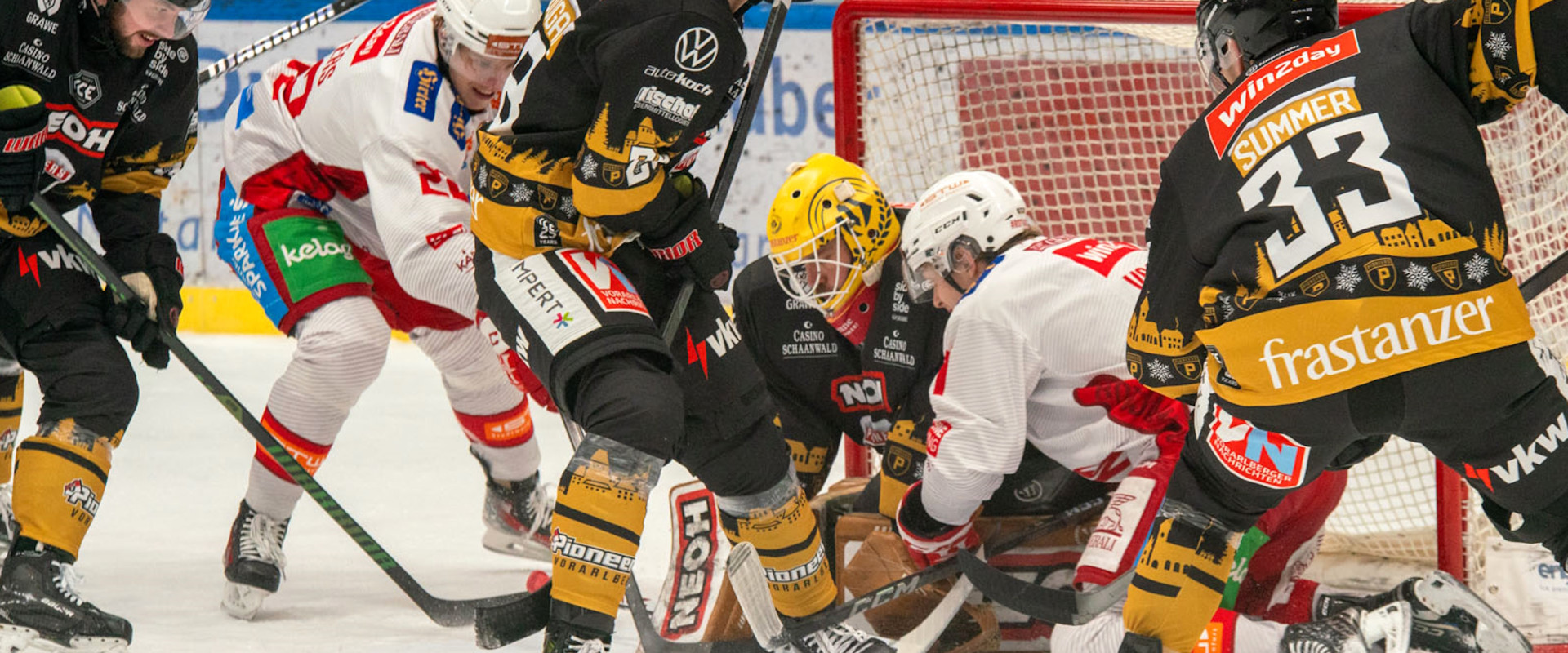 Sieben verschiedene Torschützen ermöglichten dem EC-KAC einen 7:1-Auswärtssieg bei den Pioneers Vorarlberg