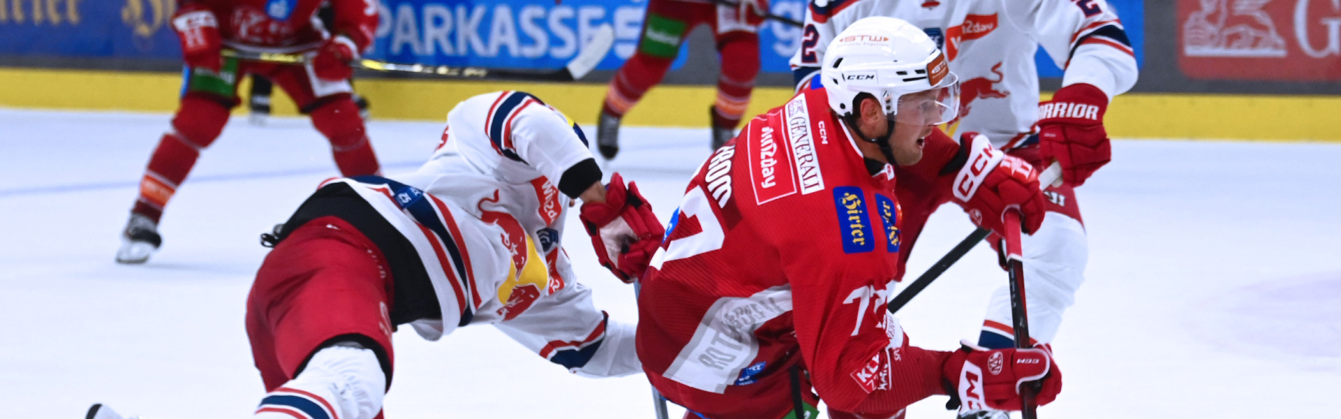 Der EC-KAC hat am Sonntag die Möglichkeit, zum ersten Mal seit der Halbfinalserie 2021 wieder drei Siege hintereinander gegen den EC Salzburg zu fixieren