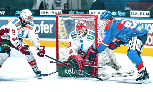 Goalie Florian Vorauer spielte beim 3:0-Sieg des EC-KAC in Innsbruck zum zweiten Mal in der laufenden Woche zu null.