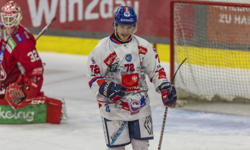 HCI-Topscorer Patrick Grasso hält gegen den EC-KAC bereits bei drei Saisontoren